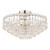 Laura Ashley Enid 5 Light Polished Nickel with Crystal Semi Flush Ceiling Light