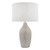 Laura Ashley Heathfield Gloss Grey Ceramic with Natural Linen Shade Table Lamp