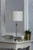 Laura Ashley Highgrove Polished Nickel with Linen Shade Table Lamp