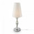 Maytoni Florero Chrome and Glass with White Fabric Shade Tall Table Lamp