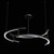 Maytoni Line Black with White Opal Diffuser Circular 3000k LED Pendant Light