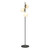 Maytoni Nostalgia 3 Light Black with Brushed Brass and Opal Glass Floor Lamp