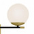 Maytoni Nostalgia 2 Light Black with Brushed Brass and Opal Glass Wall Light