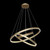Maytoni Rim 3 Light Brass with Opal Diffuser 800mm Circular Ringed Pendant