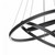 Maytoni Rim 3 Light Black with Opal Diffuser 800mm Circular Ringed Pendant Light