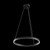 Maytoni Rim Black with Opal Diffuser 600mm Circular Ringed Pendant Light