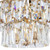 Maytoni Puntes 18 Light Gold and Crystal Pendant Light