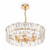 Maytoni Puntes 6 Light Gold and Crystal Pendant Light