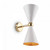 Maytoni Vesper 2 Light Gold with White Shade and Gold Inner Wall Light