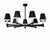 Maytoni Tet-a-tet 9 Light Black and White Pendant Light