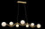 Maytoni Uva 7 Light Gold with Opal Glass Bar Pendant Light