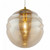 Maytoni Vinare 3 Light Brass and Amber Glass Cluster Pendant Light