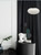 Maytoni Perlas Black with White Opal Glass Oval Pendant Light