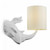 Maytoni Nashorn White Resin with White Fabric Shade Wall Light