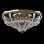Maytoni Facet 6 Light Gold with Clear Faceted Glass Flush Ceiling Light