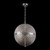 Maytoni Yonkers 3 Light Chrome and Faceted Glass Globe Pendant Light