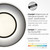 Leuchten Direkt Arenda Black Colour Change and Tuneable Round LED Flush Ceiling Light