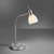 Leuchten Direkt Karo Brushed Steel with Opal Glass Adjustable Table Lamp