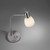 Leuchten Direkt Karo Brushed Steel with Opal Glass Adjustable Table Lamp