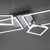 Leuchten Direkt Iven 4 Light Brushed Steel Square Adjustable LED Flush Ceiling Light