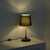 Leuchten Direkt Nima White with Light Wood and White Shade Table Lamp