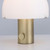 Leuchten Direkt Dipper Matt Brass with Opal Glass Dimmable Table Lamp