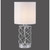 Leuchten Direkt Deva Satin Silver with White Shade Table Lamp