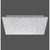 Leuchten Direkt Sparkle Brushed Steel Panel with Starry Sky Effect Square Flush Ceiling Light