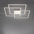 Leuchten Direkt Asmin 4 Light Brushed Steel Square Remote Control Dimmable Ceiling Light