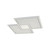 Leuchten Direkt Edging 2 Light White with Opal Diffuser Square Flush Ceiling Light