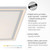 Leuchten Direkt Edging 2 Light White with Opal Diffuser Square Flush Ceiling Light