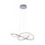 Leuchten Direkt Maria Aluminium with Opal Diffuser Twisted Ringed Pendant Light