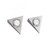 Paul Neuhaus Helena Two Pack Stainless Steel LED Triangular Under Cabinet Lights