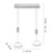 Paul Neuhaus Q-Etienne 2 Light Satin Chrome with Opal Glass Bar Pendant