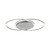 Paul Neuhaus Yuki 3 Light Satin Chrome Round Ceiling Light