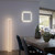 Paul Neuhaus Q-Kaan Brushed Steel Smart Square LED Flush Ceiling Light