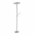 Paul Neuhaus Artur 3 Light Brushed Steel Square Floor Lamp