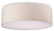 Firstlight Products Phoenix Cream Polycotton and Frosted Diffuser Flush Ceiling Light