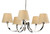 Firstlight Products Fairmont 5 Light Chrome with Cream Linen Shade Pendant Light