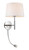 Firstlight Products Seymour 2 Light Chrome with Cream Shade Wall Light