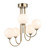 Firstlight Products Lyndon 5 Light Antique Brass with Opal White Glass Semi-Flush Ceiling Light