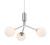 Firstlight Products Montana 3 Light Brushed Steel with Opal Glass Pendant Light