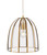 Firstlight Products Lincoln Antique Brass with Clear Glass Bell Shaped Pendant Light