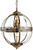 Firstlight Products Mayfair 3 Light Antique Brass with Clear Glass Globe Pendant Light