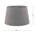 Cezanne 45cm Slate Grey Faux Silk Tapered Drum Shade Only
