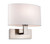 Firstlight Products Webster Brushed Steel with Cream Shade Wall Light