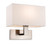 Firstlight Products Raffles Brushed Steel with Cream Shade Wall Light