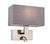 Firstlight Products Raffles 2 Light Brushed Steel with Grey Shade Wall Light