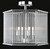 Firstlight Products Rialto 4 Light Chrome with Clear Glass Rods Hexagonal Semi Flush Ceiling Light