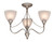 Firstlight Products Santana 3 Light Satin Steel with Opal Glass Flush Ceiling Light